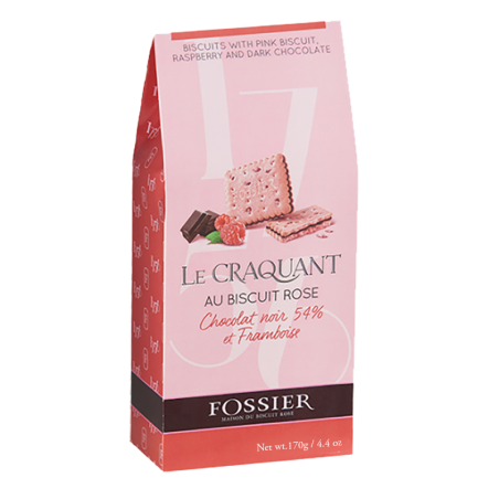 Craquant au Biscuit Rose chocolat noir framboise Fossier Craquant au Biscuit Rose chocolat noir framboise Fossier