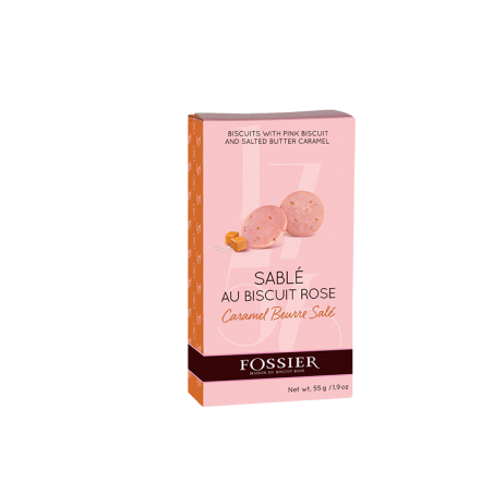Mini étui Sablé caramel Biscuit Rose Mini étui Sablé caramel Biscuit Rose