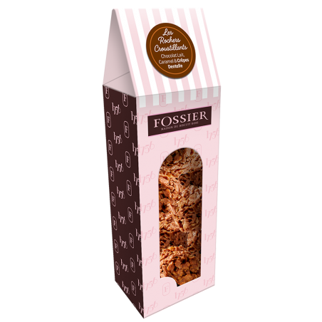 FOSSIER Rochers croustillants, éclat de caramel et crêpe dentelle FOSSIER Rochers croustillants, éclat de caramel et crêpe dentelle