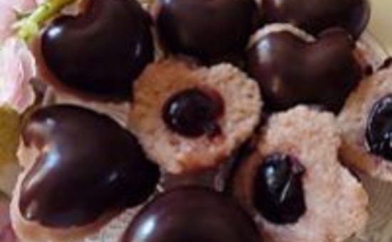 Petits cœurs roses chocolatés