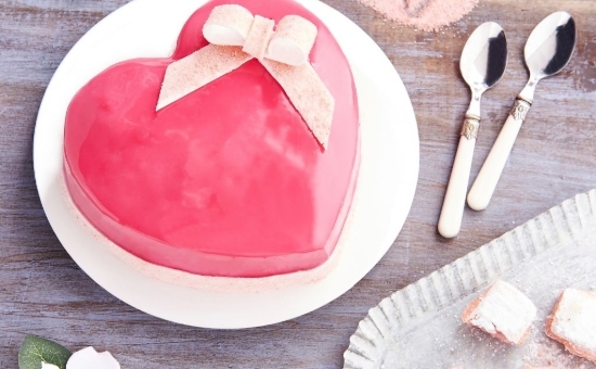Coeur Gourmand aux fruits rouges et Biscuits Roses de Reims