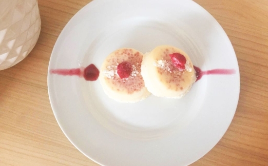 Glace à la meringue framboise