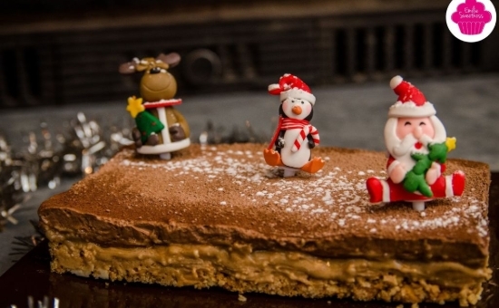Entremet au chocolat et au praliné aux noisettes sur base de Charles VII