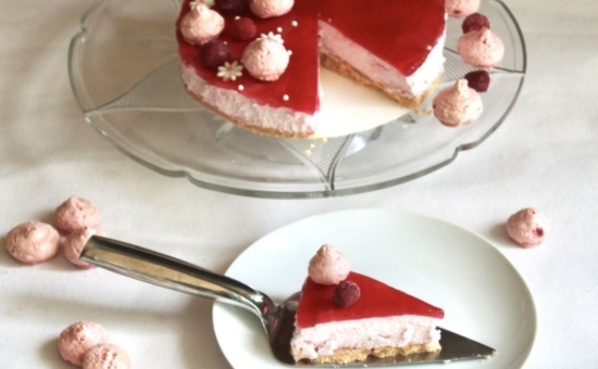 Entremet aux framboises et Biscuits Roses de Reims