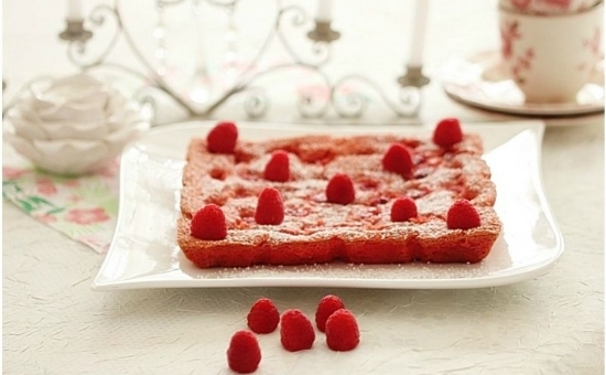 Moelleux framboises et Biscuits Roses de Reims