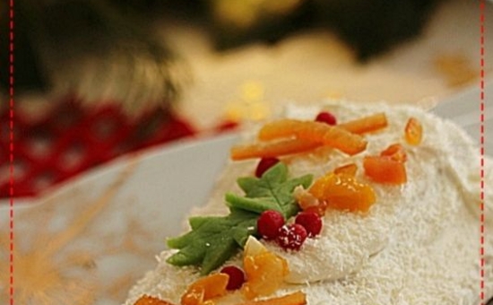 "Bûche rose" parfumée à l’orange et fruits de la passion