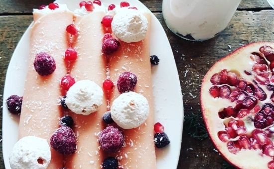 Crêpes aux Biscuits Roses et chantilly maison coco