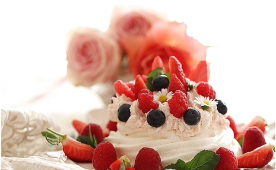 La Pavlova aux fruits rouges