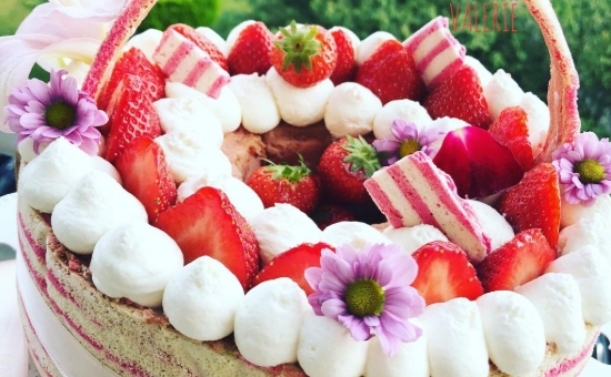 Mon Panier Fraisier au Biscuit Rose de Reims