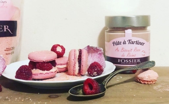 Macarons & pâte à tartiner au Biscuit Rose
