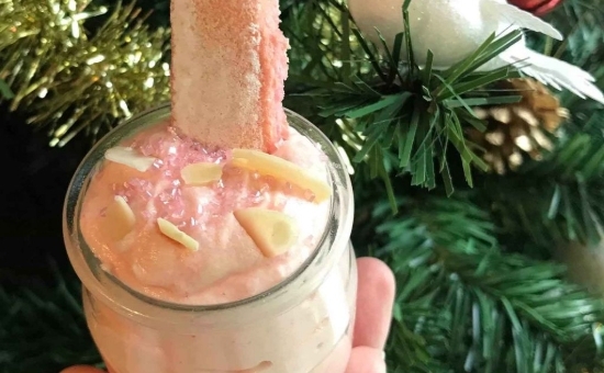 Mousse de Noël rose