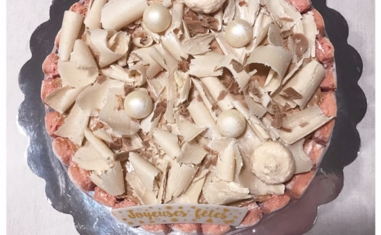 Bavaroise aux poires / mousse chocolat caramel
