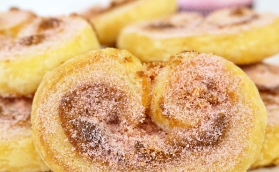 Palmiers maison à la pâte à tartiner au Biscuit Rose