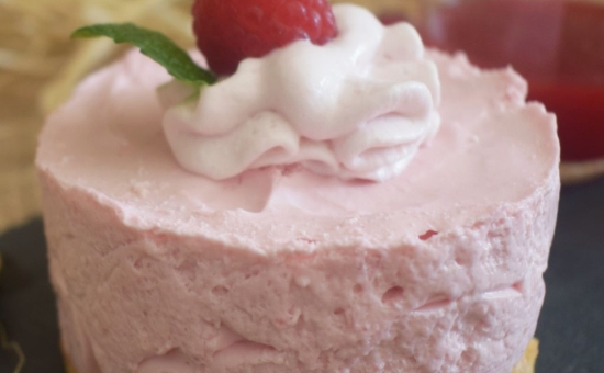 Petits bavarois aux framboises