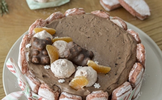 Charlotte Biscuit Rose chocolat & clémentine