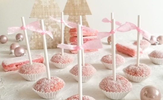Truffes au chocolat blanc et Biscuit Rose