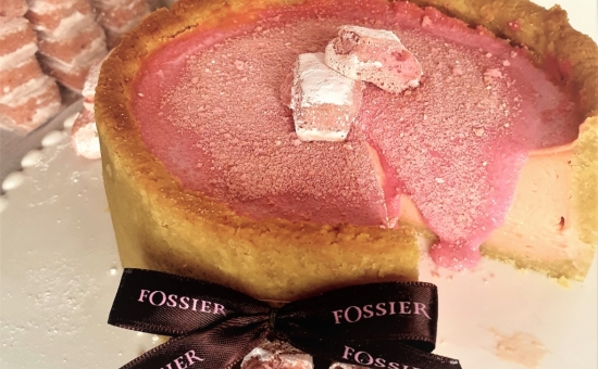 Flan avec de la pâte à tartiner au Biscuit Rose
