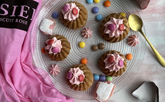Gateau façon kouglof au Biscuit Rose