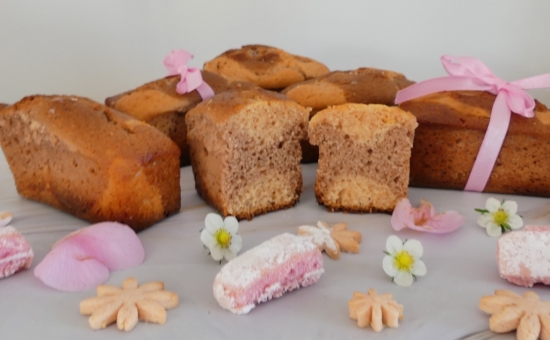 Cakes aux Biscuit Rose, citron et framboise