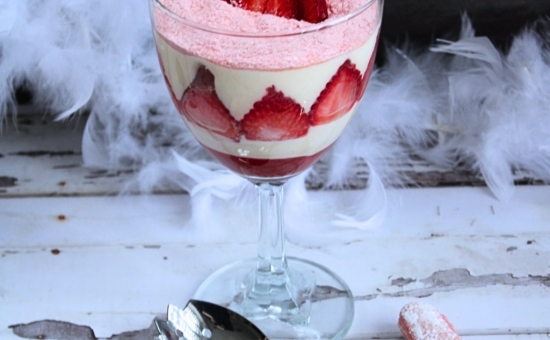 Tiramisu fraise et Biscuit Rose