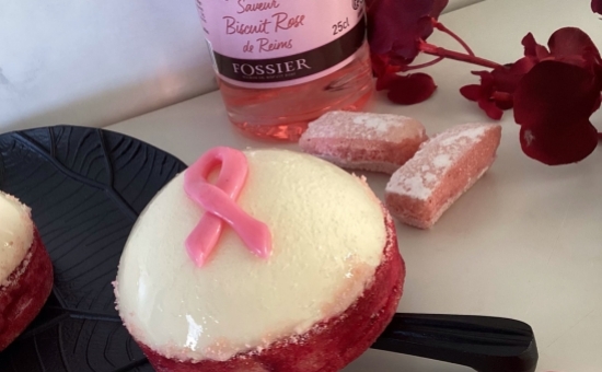 Tartelettes Octobre Rose au sirop au Biscuit Rose